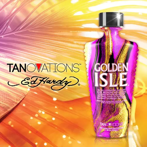 Auto-bronceador Ed Hardy Tanovations Golden Isle Aceite Bron