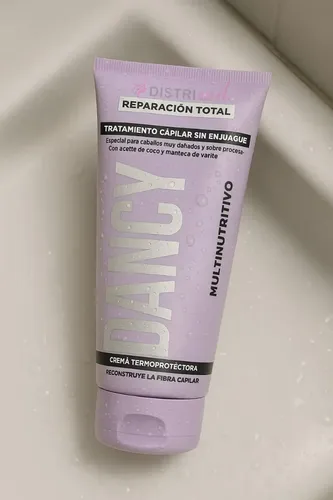 Tratamiento Capilar Sin Enjuague Dancy Reparacion Total Multinutritivo Hidratante Con Aceite De Coco Y Manteca Karite X150g Reconstruye La Fibra Otowil