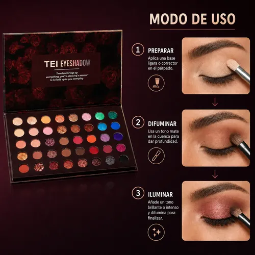 Paleta De Sombras Profesional Tei Cosmética