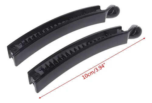 Pack De 2 Pinzas Para El Pelo Negras Cuadradas Con Forma De