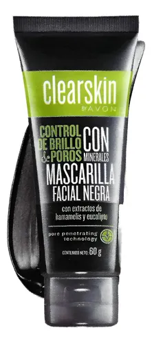 Clearskin Avon Mascarilla Facial Negra Control Brillo/poros Tipo de piel Grasa
