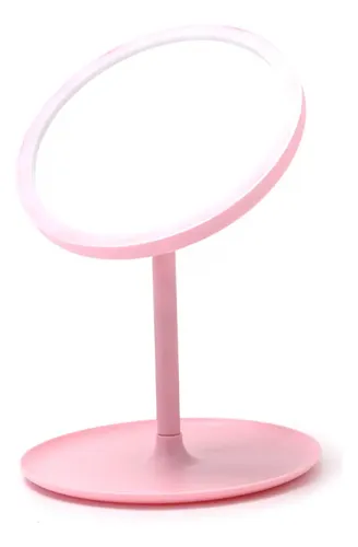 Espejo Led Skora Con Base 3 Modos De Luz Usb Tut Tuttishop Marco Rosa