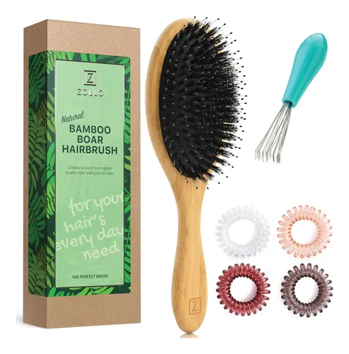 Cepillo De Cerdas Naturales De Jabalí Para Mujeres, Hombres