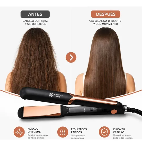 Planchita De Pelo Alisador Cabello Exxtra Tech 45w Céramica