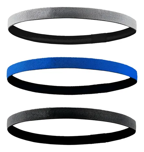 Diadema Deportiva Delgada Para El Pelo De 3 Piezas, Elástica
