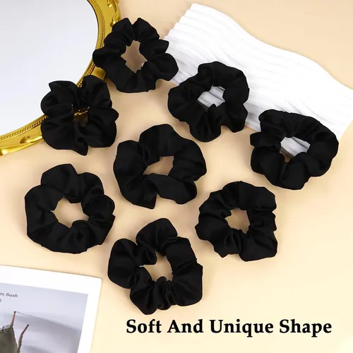 8 Coleteros De Satén Para Mujer, Cintas De Seda Negras Para  8pcs-black