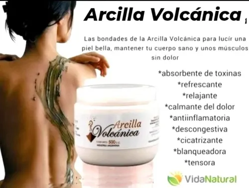 Arcilla Volcánica Calma Dolores Espalda Varices Piel Firme