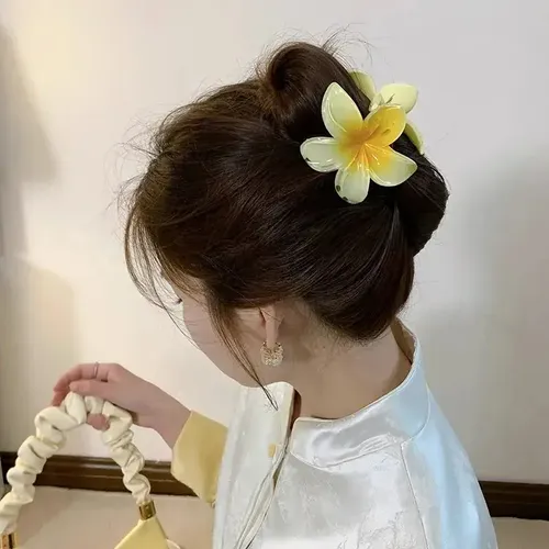 Broche Hebilla De Pelo En Forma De Flor X 3