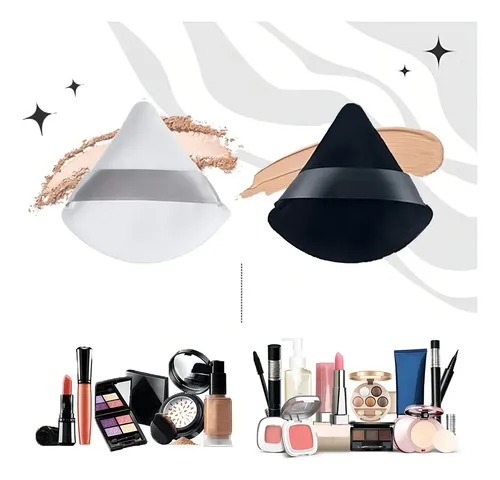 .0.conjunto De 6 Esponjas De Algodão Para Maquiagem Beauty Negro