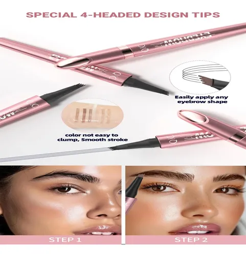 Lápiz De Cejas Qic Microblading Marrón Oscuro Resistente Al