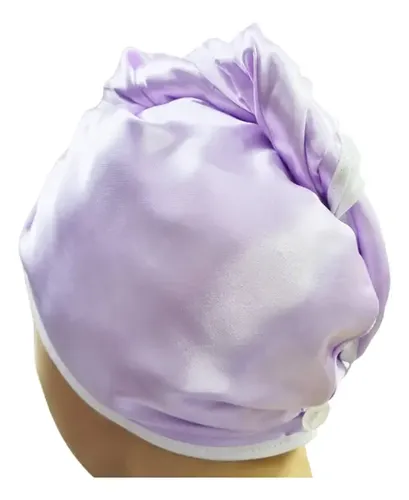 Toalla Turbante Microfibra Raso Tipo Satén Gorro