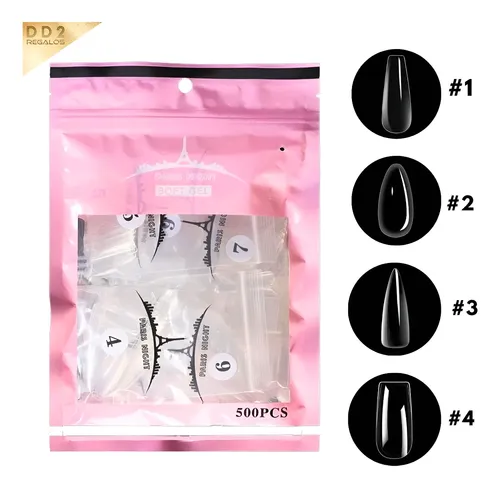 Pack X500 Tips Paris Night Soft Gel / Press On Ultra Finas