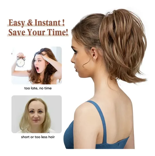 Extensiones De Cabello Sintéticas Con Pinza En Forma De Cola