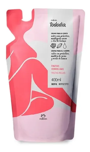 Repuesto Natura Tododía Crema Corporal Frutas Rojas 400ml