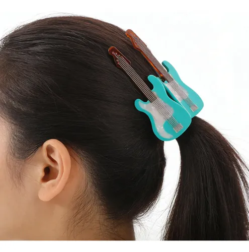Pinzas De Pelo Con Forma De Guitarra Para Mujeres
