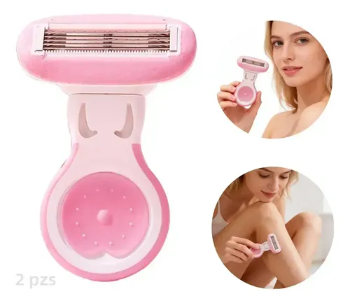 2pzs Flawless Depilador Rasuradora Intima Mujer Rosa ./