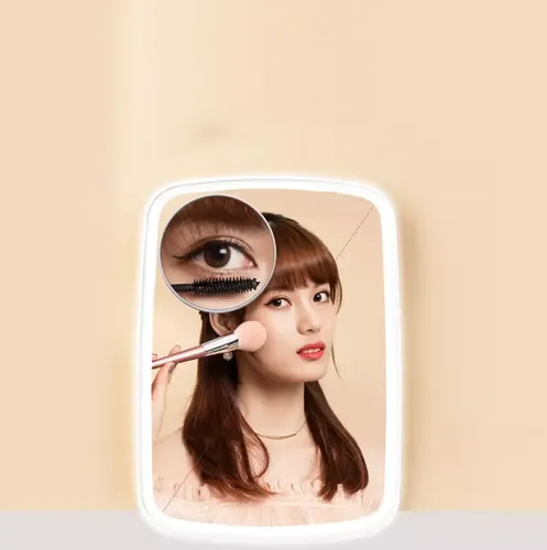 Espejo De Maquillaje Led Con Aumento De 360°, Ajustable, Por