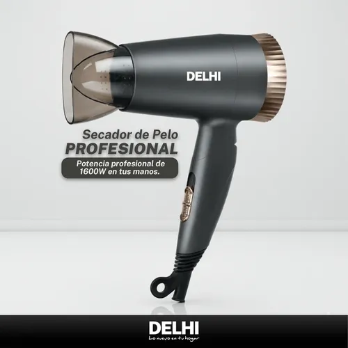 Secador De Pelo 1600w Iónico Delhi 3 Velocidades Compacto