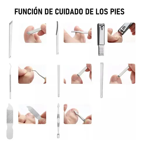 Calidad Superior Set De Manicura Pedicura Pies Manos Acero