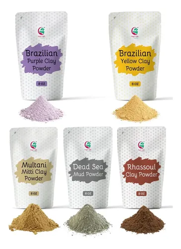 Conjunto De Arcillas Cosméticas Multani Mitti/rhassoul/mar