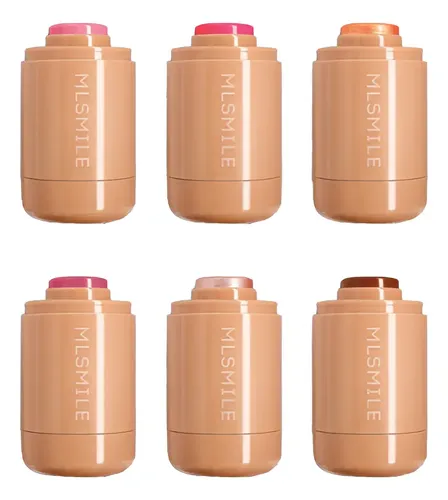 Mlsmile Pocket Blush Stick Rubor Iluminador En Barra 3 En 1 Tono Del Maquillaje T3 Sunset