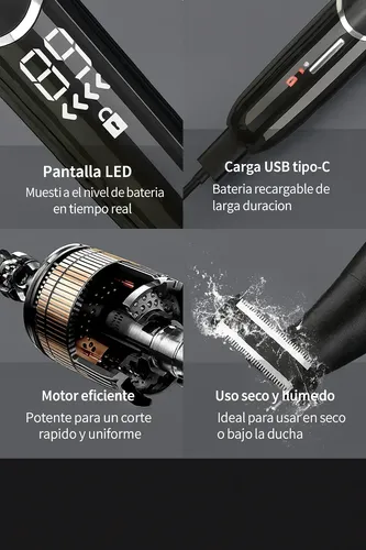 Depiladora Eléctrica 2 En 1 Recortadora Bikini Batería Negro