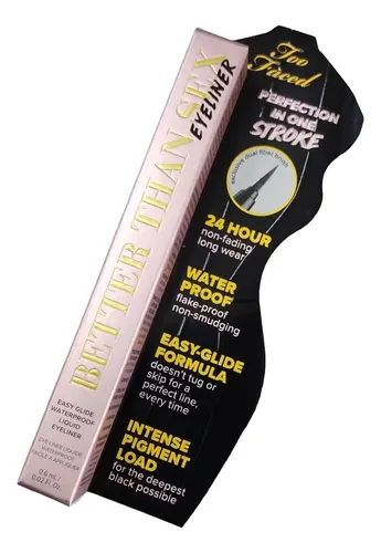 Too Faced Better Than Sex Waterproof Delineador Líquido Negro Mate