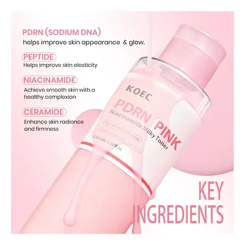 Tónico Facial Koec Pdrn Pink Luminosidad E Hidratación