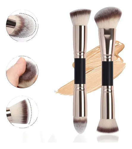 Brocha Doble Para Base Y Corrector De Maquillaje