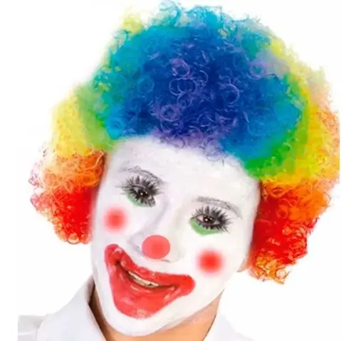 1 Peluca Payaso Multicolor Cotillon Oferta!!! Pelo