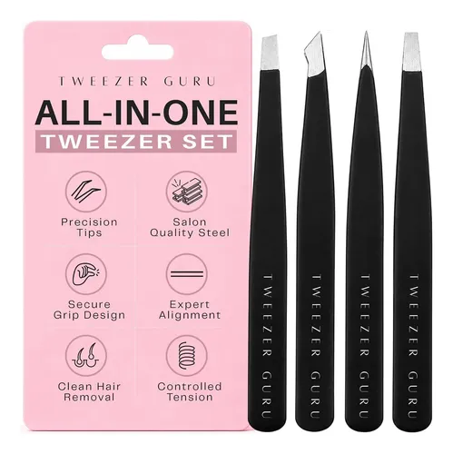 Set Pinzas Profesionales Precisión Para Cejas Y Vello