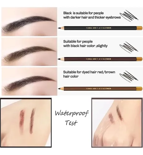 Set 5 Lápices Cejas Feicuiyun Marrón Oscuro Waterproof