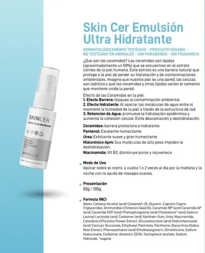 Biobellus Skincer Emulsion Facial Hidratante Ceramidas X100g