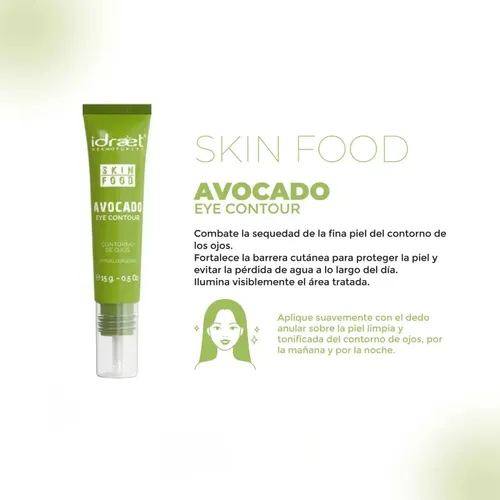Crema Contorno Ojos Idraet Avocado Hidratante Ilumina 15g