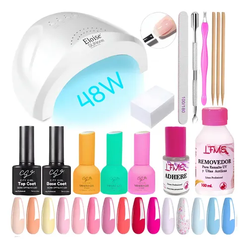 Kit Inicial Manicura Pedicura Uñas Esculpidas Semipermanente