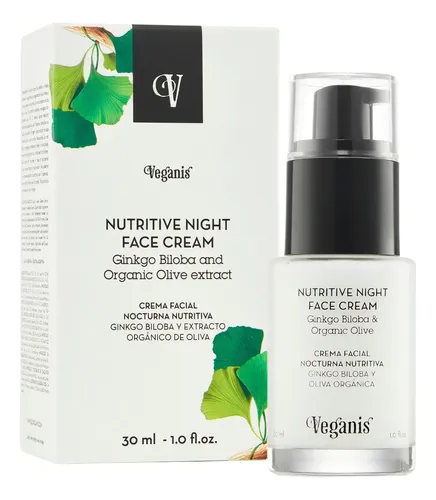 Veganis Crema Facial De Noche Ginkgo Biloba Reparadora Tipo de piel Sensible