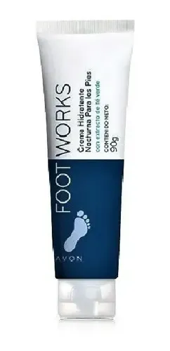 Crema hidratante Avon Footworks para los pies – 80g Fragancia crema hidratante nocturna