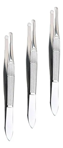 // Pinzas De Acero Inoxidable Para Cejas – Juego De 3