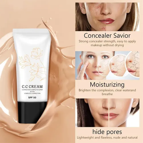 Crema Cc Coreana Con Spf 50 Para Piel Madura