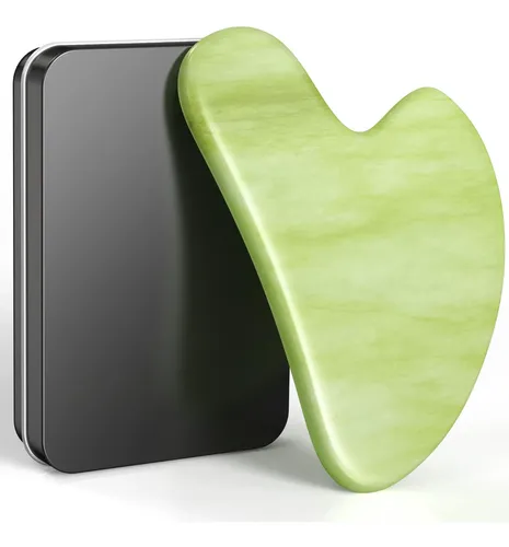 Herramienta Facial Gua Sha De Jade Natural En Forma De Coraz