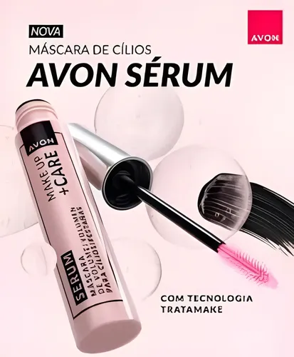 Mascara Pestañas Avon Volumen Serum Make Up Care 10g Negro