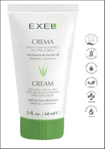 Crema Para Pieles Acneicas Exel Con Extracto Tea Tree Oil