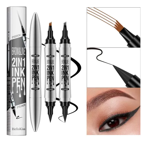 Set Maquillaje Ojos Rimel Transparente Cejas 4d