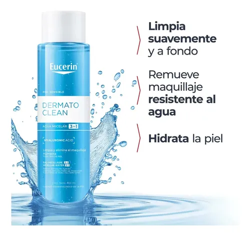 Eucerin Dermatoclean Loción Micelar 3 En 1 Limpiadora 400ml