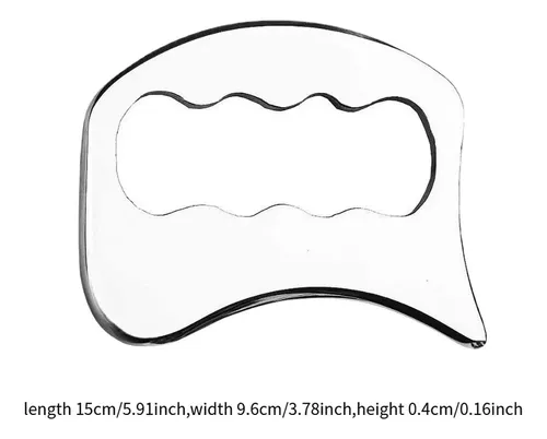 Masajeador Gua Sha Acero Inoxidable Forma M