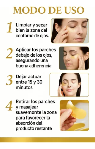 Mascarilla Hidratante De Colageno Ojos Ojeras Parche X10u