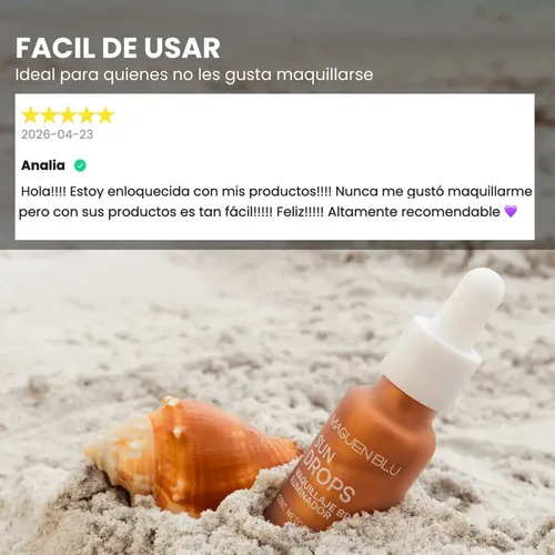 Bronzer Líquido Sun Drops x2 | Efecto Bronceado | Glow Dorado | Iluminador | Bronceador En Gotas | Rubor | Multitasker | Makeup Maquillaje | Tono Personalizable