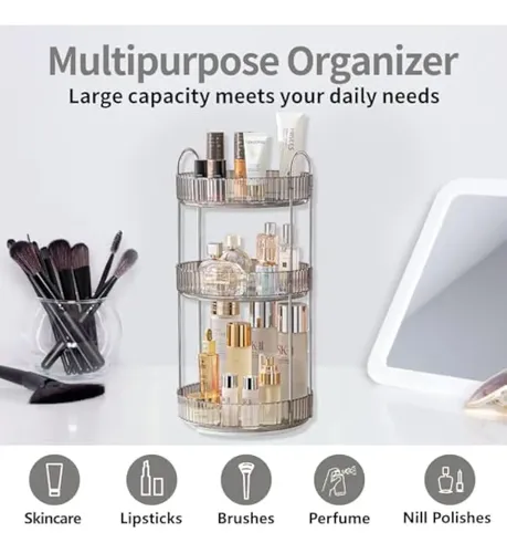 Organizador De Maquillaje Giratorio De 360°,