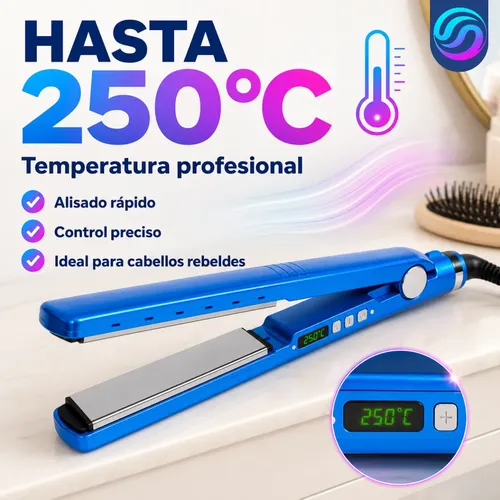 Planchita De Pelo Cabello Profesional Digital Titanium 250°