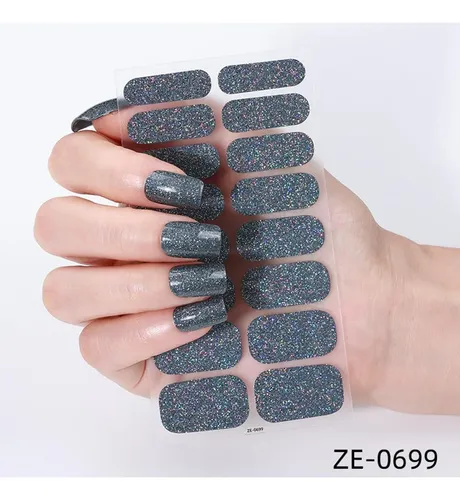 Kit De Envolturas De Uñas Completas 8sheets Con Tiras De